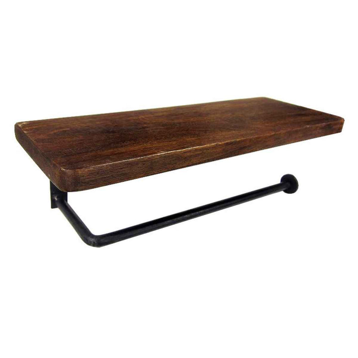 トイレットペーパーホルダー 木製 2連 -1