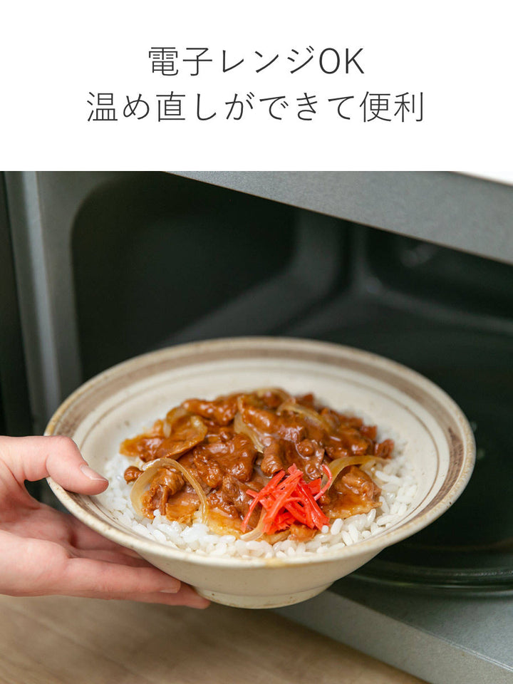 どんぶり2点セット2柄20cm温もりある麺鉢セット新生活磁器美濃焼