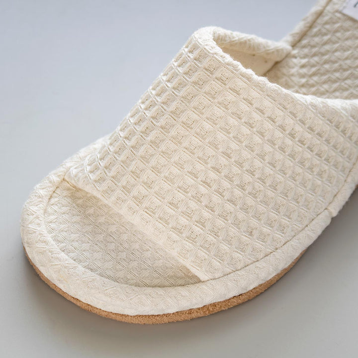 スリッパyoriヒール24cmコットンワッフルパンタロン綿100％