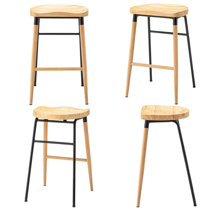 ハイスツール 座面高65cm 天然木 スチール -4