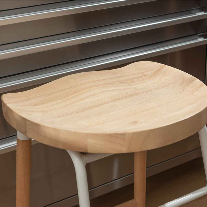 ハイスツール 座面高65cm 天然木 スチール -9