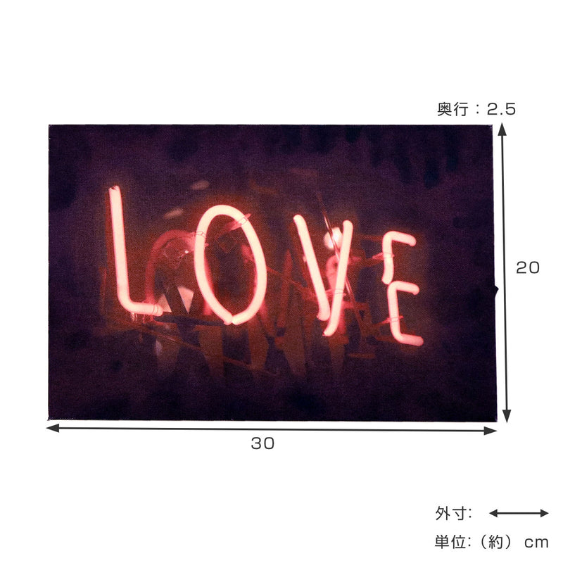 LEDキャンバスアート インダストリアル ネオンサイン 20×30cm 30×20cm -6