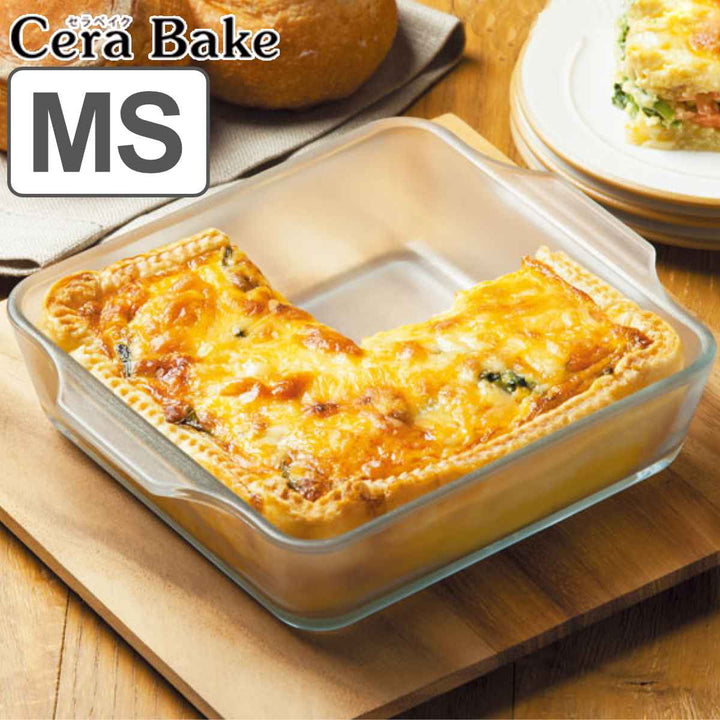 グラタン皿スクエアロースターMS19×16cmCERABAKEセラベイク耐熱ガラス