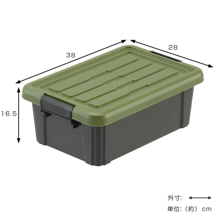 収納ボックスNタフコンATC-38-17フタ付き幅28×奥行38×高さ16.5cm