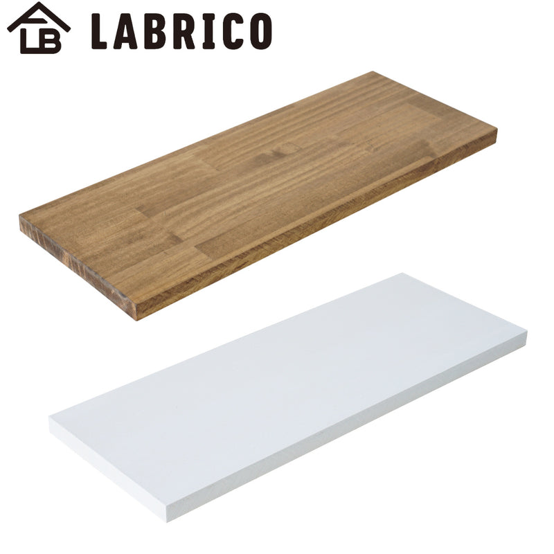 棚板 LABRICO ラブリコ パイン集成材 白 茶 幅40×奥行15×高さ1.5cm -2