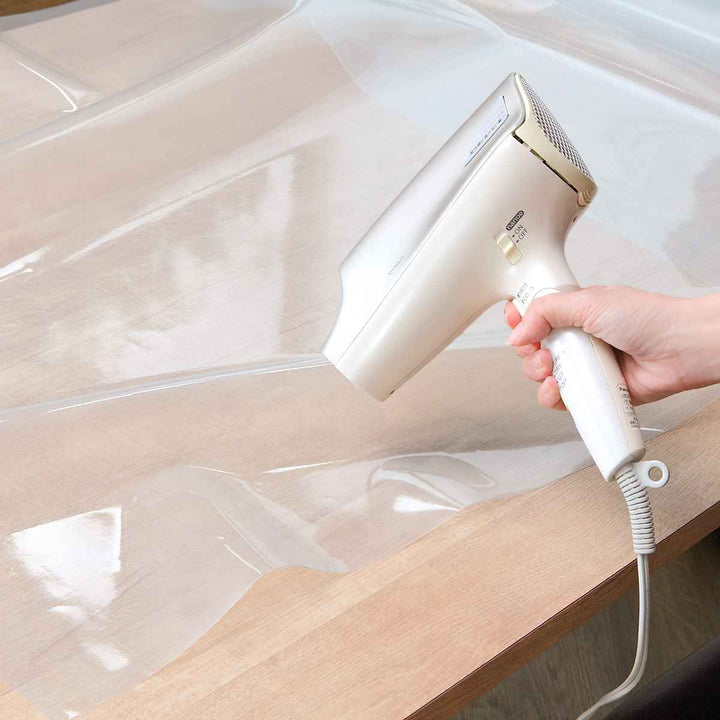 テーブルデコレーション貼ってはがせる90cm×150cmテーブルクロス半透明撥水加工ビニール日本製