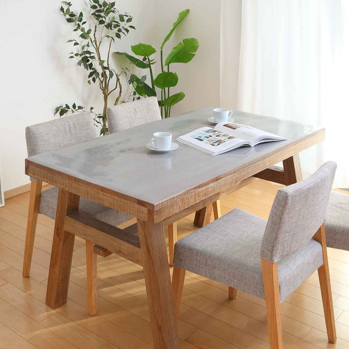 テーブルデコレーション貼ってはがせる90cm×150cmテーブルクロス半透明撥水加工ビニール日本製