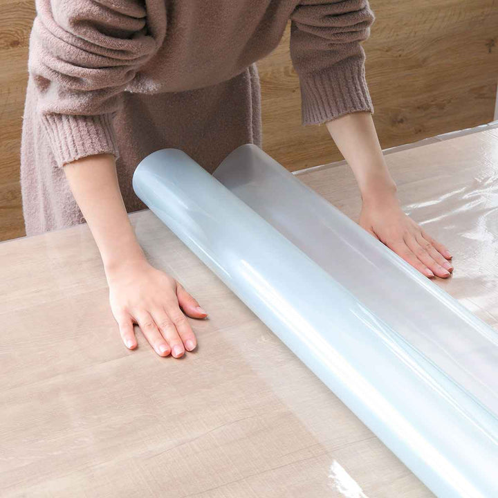 テーブルデコレーション貼ってはがせる90cm×150cmテーブルクロス半透明撥水加工ビニール日本製