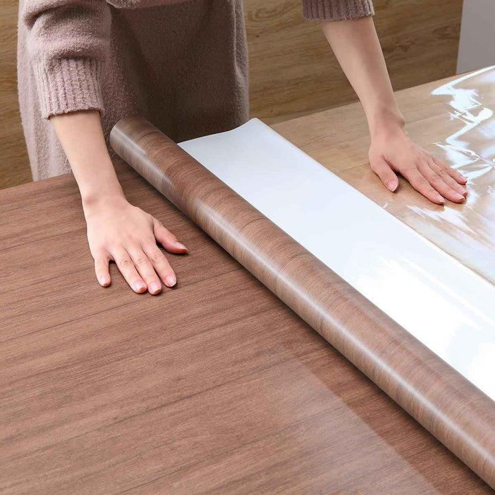 テーブルデコレーション貼ってはがせる90cm×150cmテーブルクロス木目調タイル柄撥水加工ビニール日本製