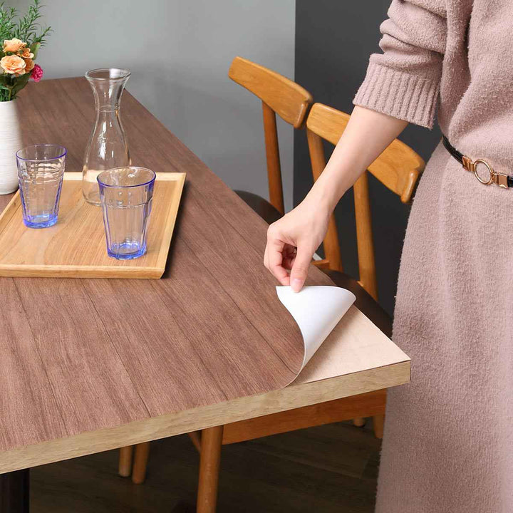 テーブルデコレーション貼ってはがせる90cm×150cmテーブルクロス木目調タイル柄撥水加工ビニール日本製