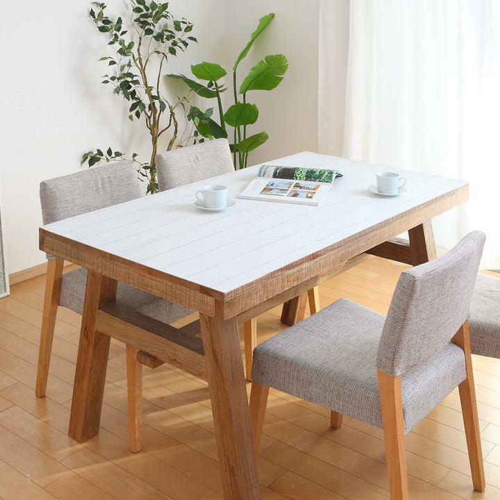 テーブルデコレーション貼ってはがせる90cm×150cmテーブルクロス木目調タイル柄撥水加工ビニール日本製