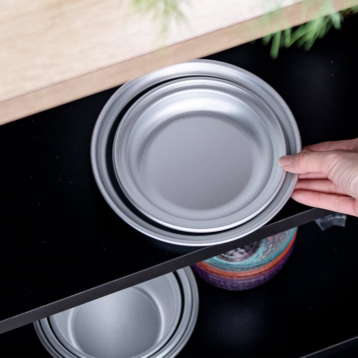 アウトドアプレート14.5cmSサイズアルミホシマルプレート