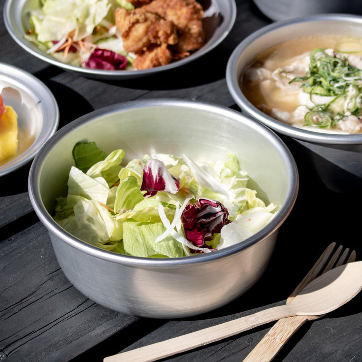 アウトドアボウル860mlLサイズアルミホシマルボウル