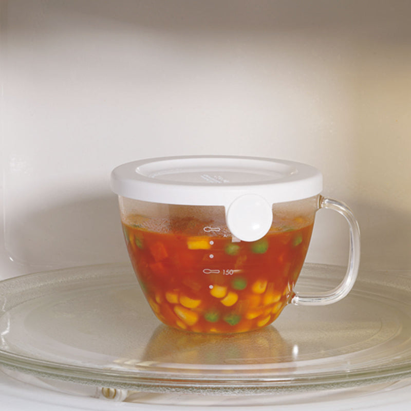 ハリオ 電子レンジ調理器 スープ用ガラスのレンジスープカップ -3