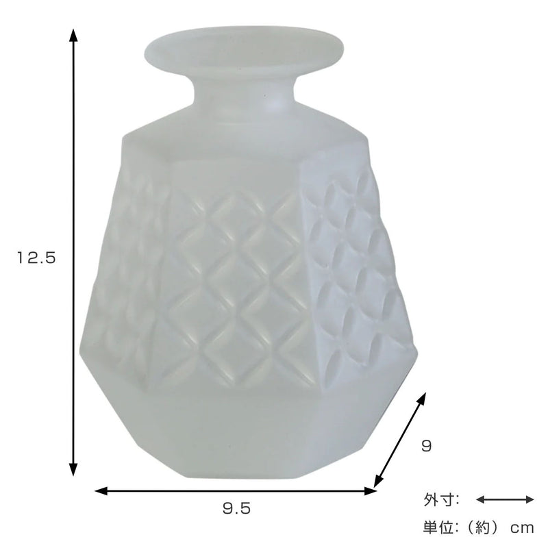 フラワーベース すりガラス 花瓶 - 花瓶・フラワースタンド