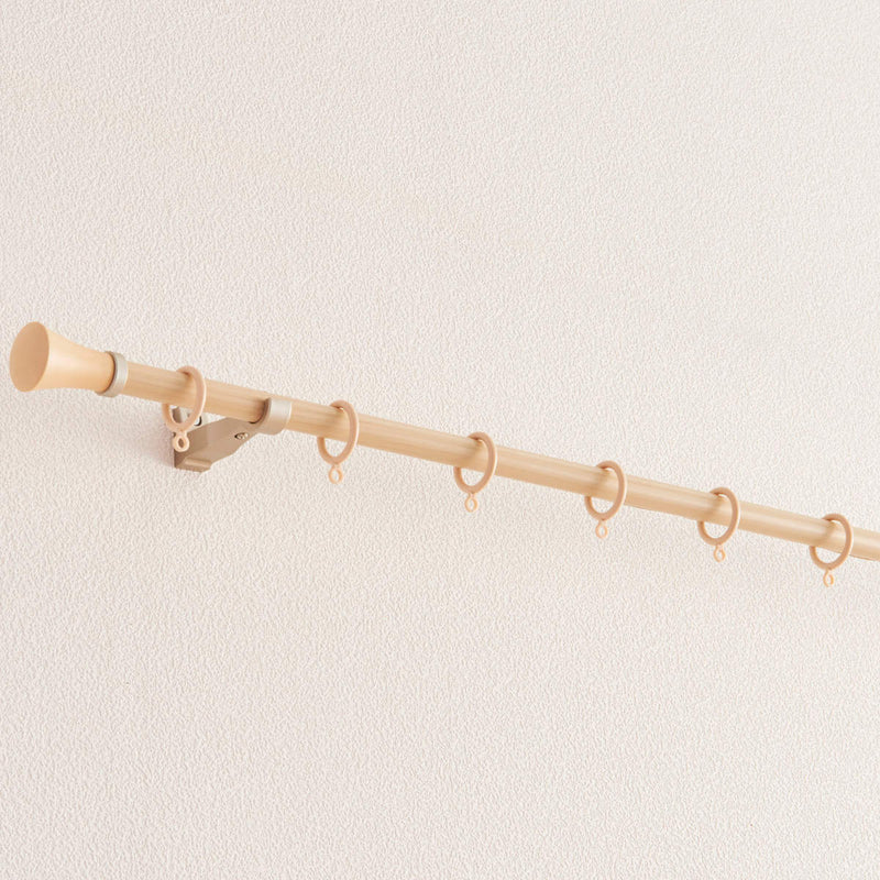 カーテンレール伸縮式2ｍ装飾レールミディオ木目調シングルタイプ
