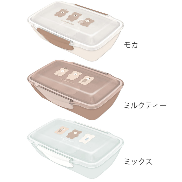 お弁当箱 500ml ほっこりモコモカ 抗菌 １段 ドームランチBOX -3