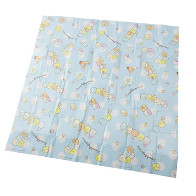 レジャーシート 5人用 180×180cm クッションマット2畳 すみっコぐらし 水色ドット