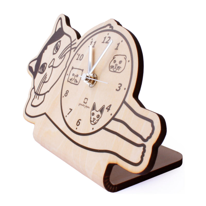 置き時計 stand clock CATS ヤマト工芸 ブリティッシュショートヘア -3