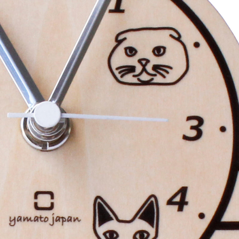 置き時計 stand clock CATS ヤマト工芸 ブリティッシュショートヘア -4