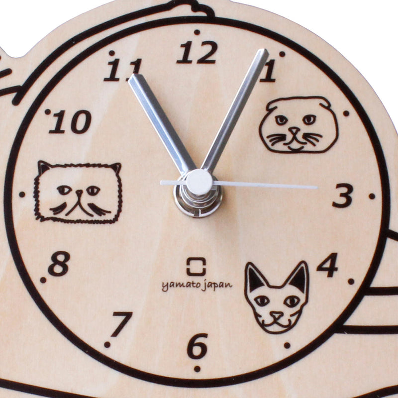 置き時計 stand clock CATS ヤマト工芸 ブリティッシュショートヘア -5
