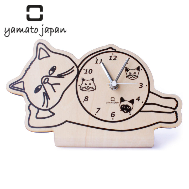 置き時計 stand clock CATS ヤマト工芸 エキゾチックショートヘア -2