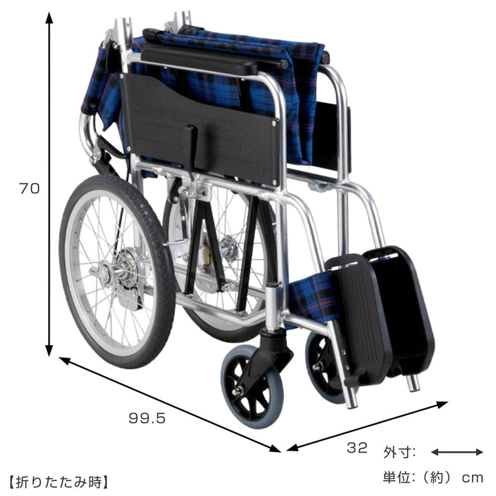 車いす 標準 介助式 背折れタイプ 座面幅40cm -5