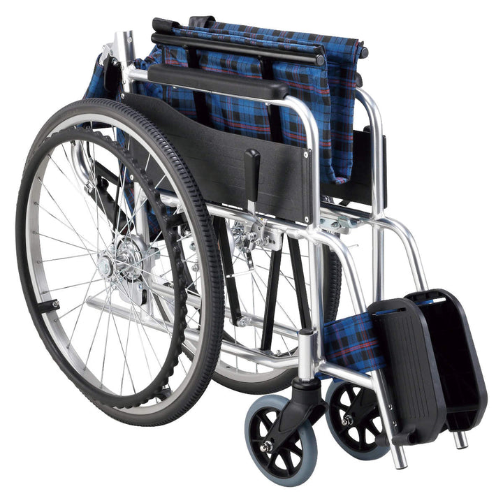 車いす ワイドタイプ 自走式 背折れタイプ 座面幅46cm -12