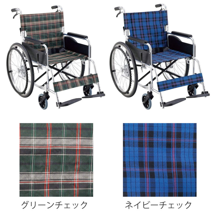 車いす ワイドタイプ 自走式 背折れタイプ 座面幅46cm -3