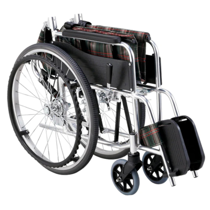 車いす ワイドタイプ 自走式 背折れタイプ 座面幅46cm -7