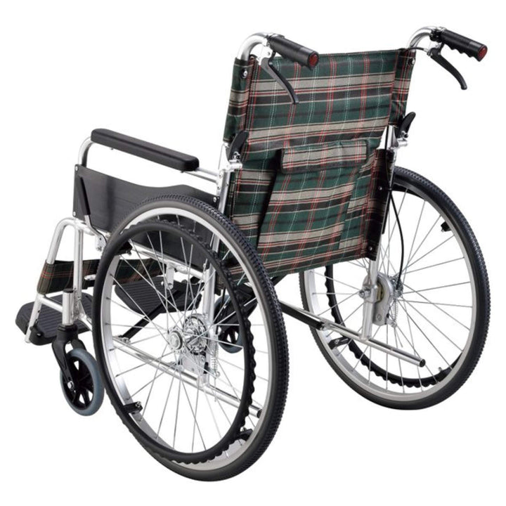 車いす ワイドタイプ 自走式 背折れタイプ 座面幅46cm -8