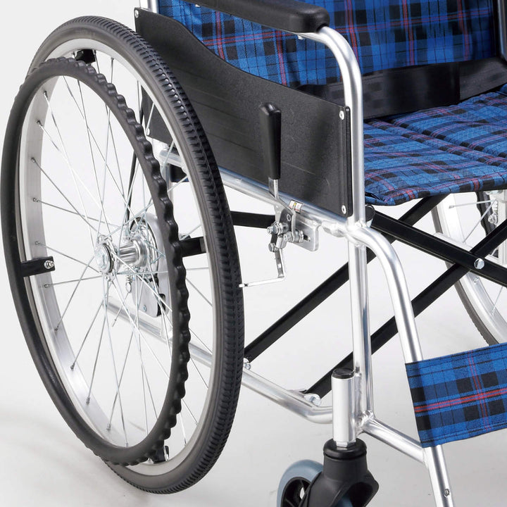 車いす ワイドタイプ 自走式 背折れタイプ 座面幅46cm -9