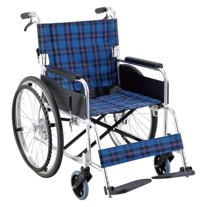 車いす ワイドタイプ 自走式 背折れタイプ 座面幅46cm -11