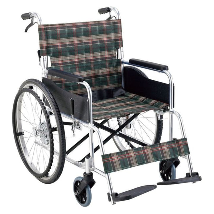 車いす ワイドタイプ 自走式 背折れタイプ 座面幅46cm -1