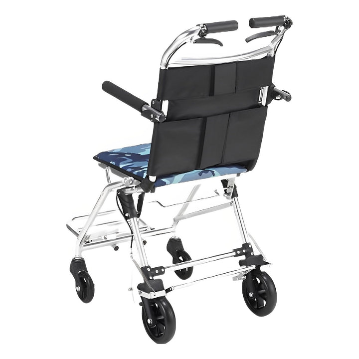 車いす コンパクト介助車 楽ティ 介助式 背固定タイプ 迷彩 座面幅36cm 非課税 -7