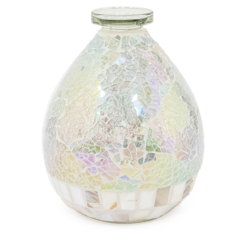 花瓶 モザイク フラワーベース ガラス