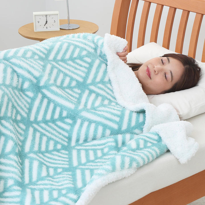 西川 ニューマイヤー毛布 軽量 シングル シャギーボア HOKAHOKA -10