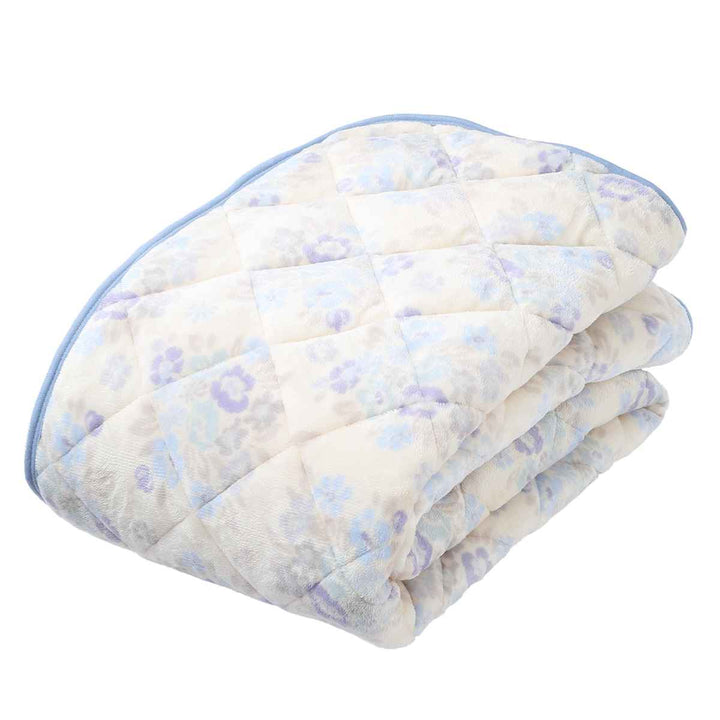 西川 敷パッド シングル なめらかフランネル ブーケ柄 -7