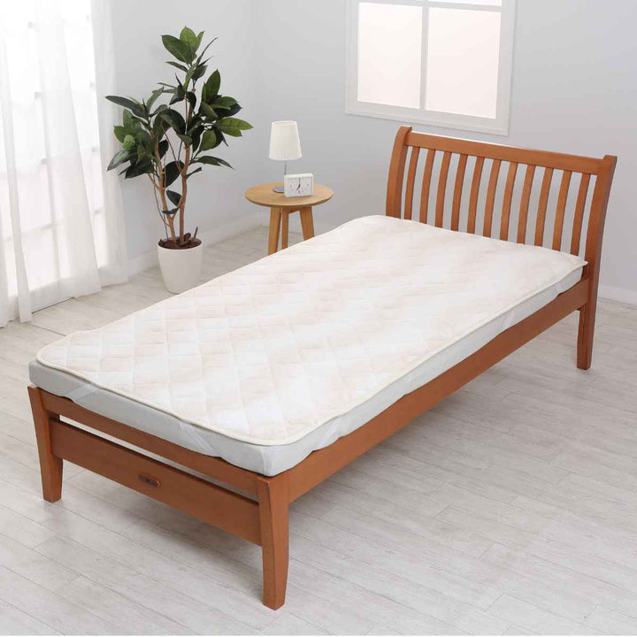 西川 敷パッド シングル なめらかフランネル オーロラ柄 -7