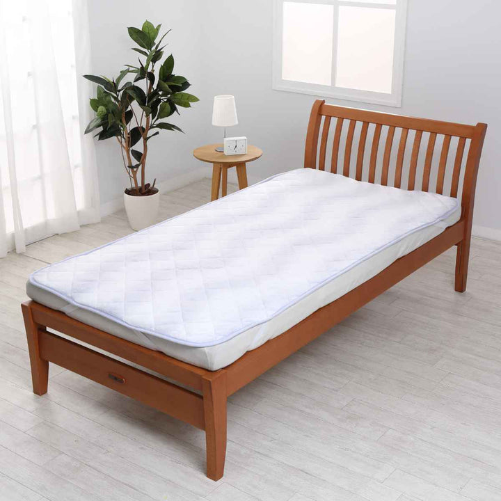 西川 敷パッド シングル なめらかフランネル オーロラ柄 -8