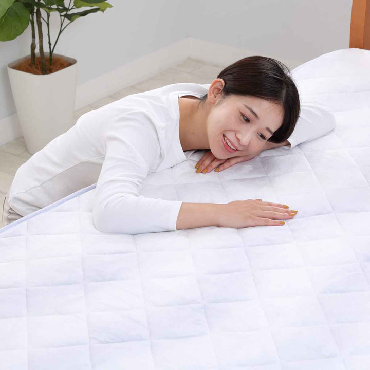 西川 敷パッド シングル なめらかフランネル オーロラ柄 -11