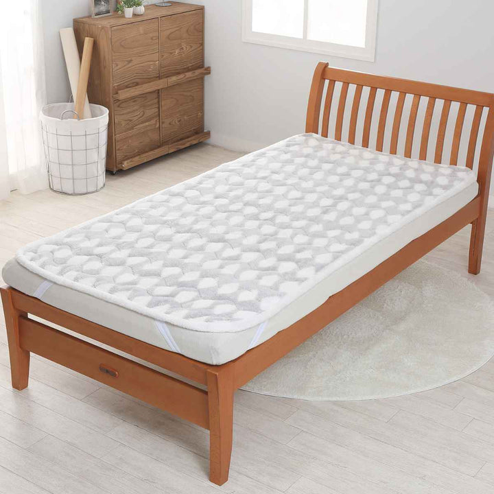 西川 シャギー敷パッド シングル ストーン柄 HOKAHOKA -12