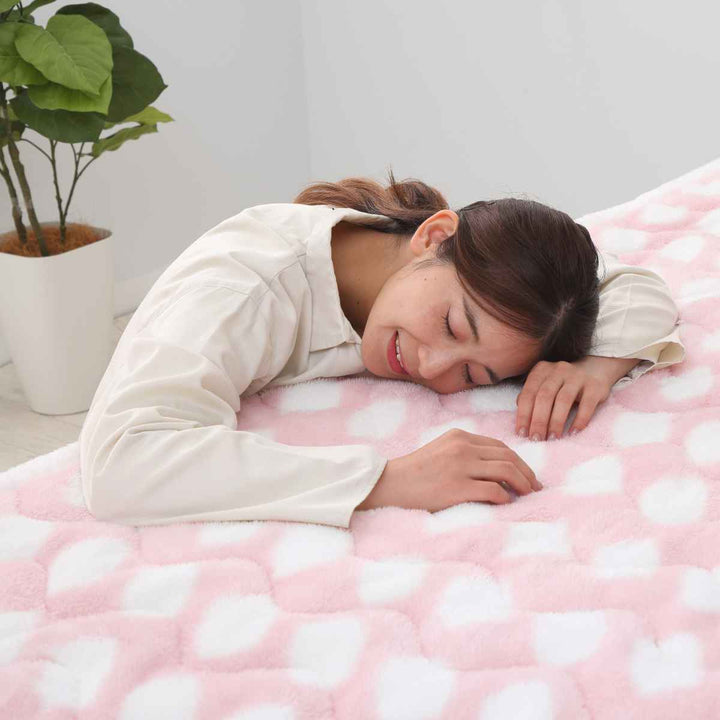 西川 シャギー敷パッド シングル ストーン柄 HOKAHOKA -18