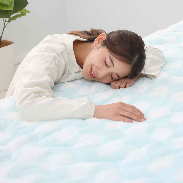 西川 シャギー敷パッド シングル ストーン柄 HOKAHOKA -19