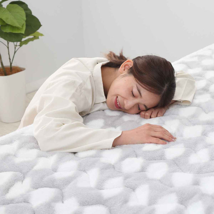 西川 シャギー敷パッド シングル ストーン柄 HOKAHOKA -20