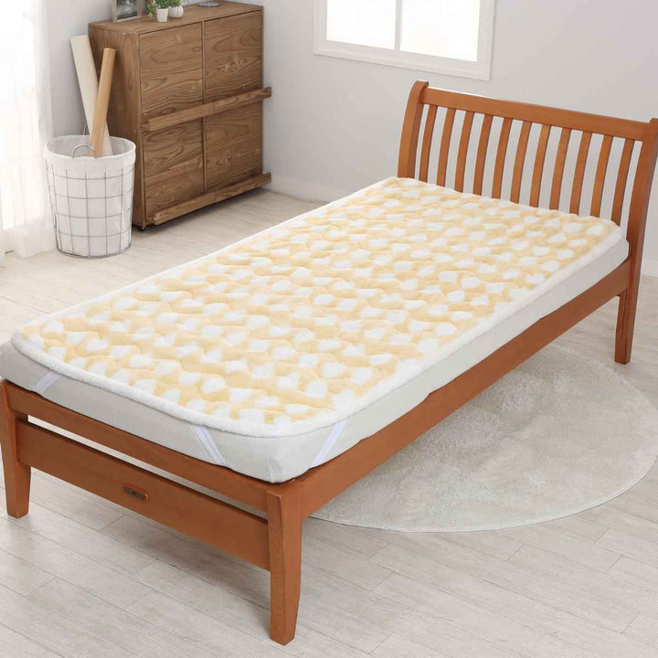 西川 シャギー敷パッド シングル ストーン柄 HOKAHOKA -9