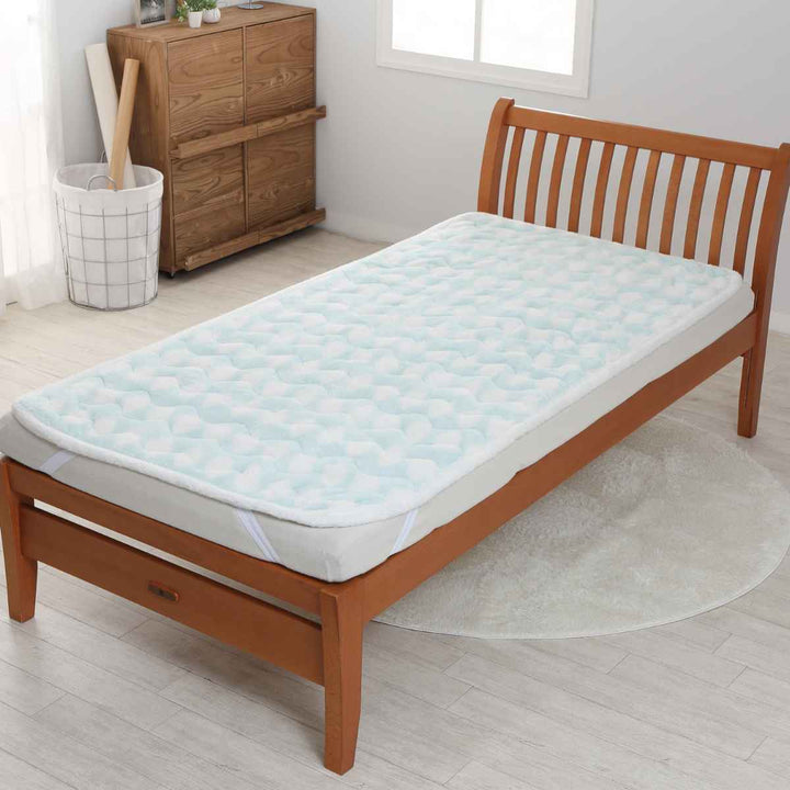 西川 シャギー敷パッド シングル ストーン柄 HOKAHOKA -11