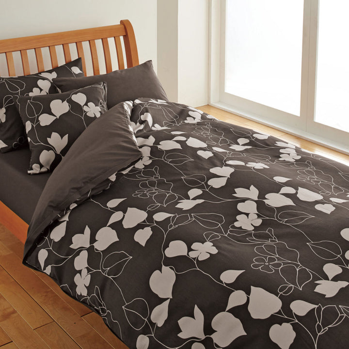 西川掛け布団カバーリーフ柄meeダブルロング綿100％日本製