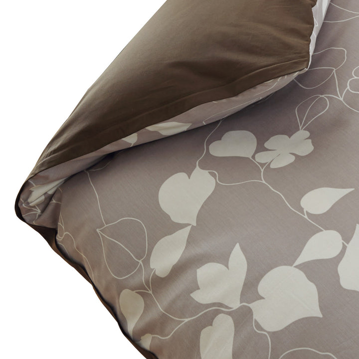 西川掛け布団カバーリーフ柄meeダブルロング綿100％日本製