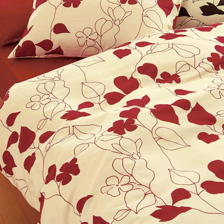 西川掛け布団カバーリーフ柄meeダブルロング綿100％日本製